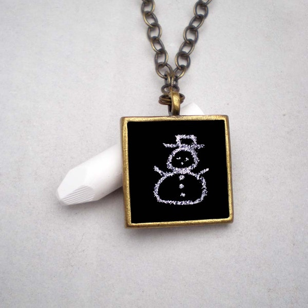 YOU DRAW Chalkboard Blackboard Eco Chic Necklace Jewelry