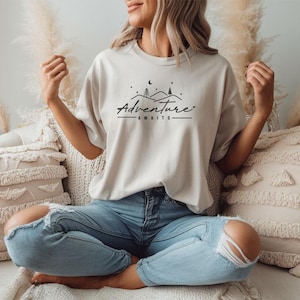 Adventure Awaits Shirt, Travel Shirt, Vacation Shirt, Camping Shirt, Hiking Shirt, Nature Lover, Adventure Lover Shirt Wanderlust Shirt Gift