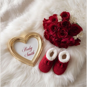 February Baby Announcement  Valentine’s Day Pregnancy Reveal Canva Editable Digital Template February Due Date Baby Reveal for Social Media