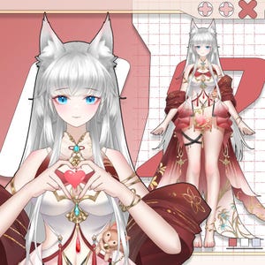 Customizable Live2D Premade Vtuber | Editable & Rigging | Customized