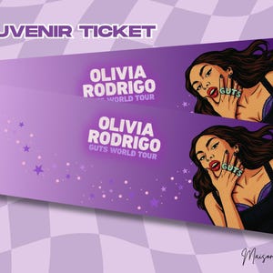 Olivia Rodrigo Karten, Guts World Tour | Erinnerungsstücke | Perfektes Geschenk!