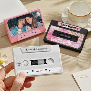 Caja de música con casete grabable personalizada – Tarjeta de cumpleaños con fonógrafo vintage – Regalo de audio personalizado para mejor amiga, aniversario o Navidad