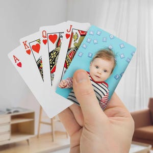Gepersonaliseerde pokerkaarten | Aangepaste speelkaarten met foto | Uniek cadeau voor hem/haar | Leuk cadeau voor stel | Gepersonaliseerde kaartdeck met foto