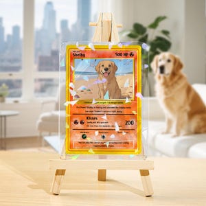 Carta Poké personalizzata per animali domestici - Carta da gioco con foto e testo personalizzati - Regalo unico per amanti degli animali e proprietari di animali domestici