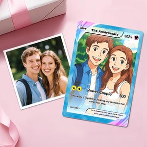 Aangepaste prikkaart Valentijnsdag | Gepersonaliseerde ruilkaartcadeau voor stel | Op maat gemaakt por-cadeau voor hem of haar