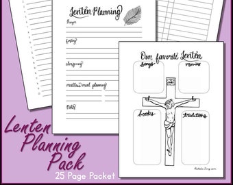 Lenten Planning Pages (25-page Lent Packet for Parents and Teachers) | Instant Download