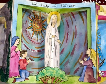Our Lady of Fatima Printable Diorama Craft