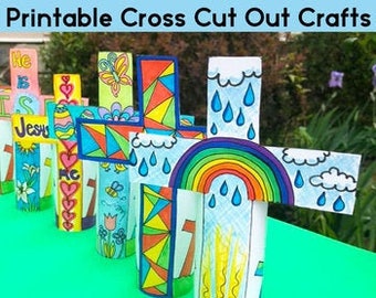 Conjunto imprimible de manualidades de cruces para niños