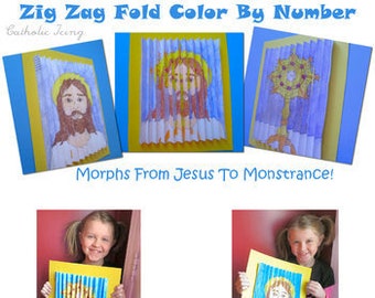 True Presence of Jesus in the Eucharist (Jesus Zig Zag Craft)
