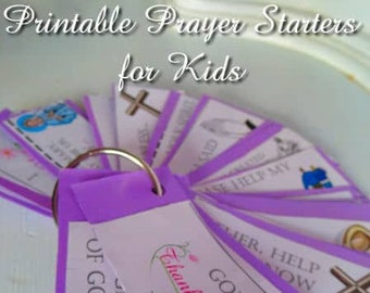 Prayer Starters for Kids - Printable Low-Prep Prayers for Children - Instant Download