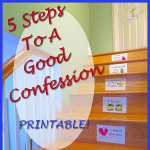 Catholic Confession Steps Printable Set: Kids Reconciliation (PDF Download)