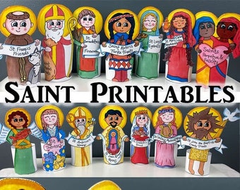 Printable Saint Food Labels for Kids: Catholic Feast Days (Instant Download)