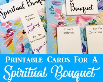 Spiritual Bouquet Printable Cards
