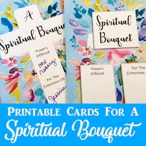 Spiritueller Blumenstrauß Druckbare Karten