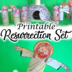 Resurrection Craft Printable in Black and White and Color - Etsy UK
