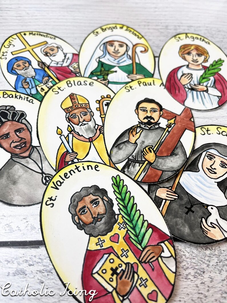 Catholic Saints Coloring Pages & Craft Set (instant Download) - Etsy