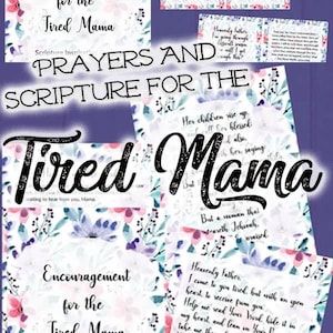 Cartes bibliques imprimables pour les mamans fatiguées - téléchargement immédiat