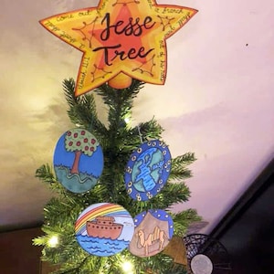 Printable Jesse Tree Ornaments in Black and White and Full Color ...