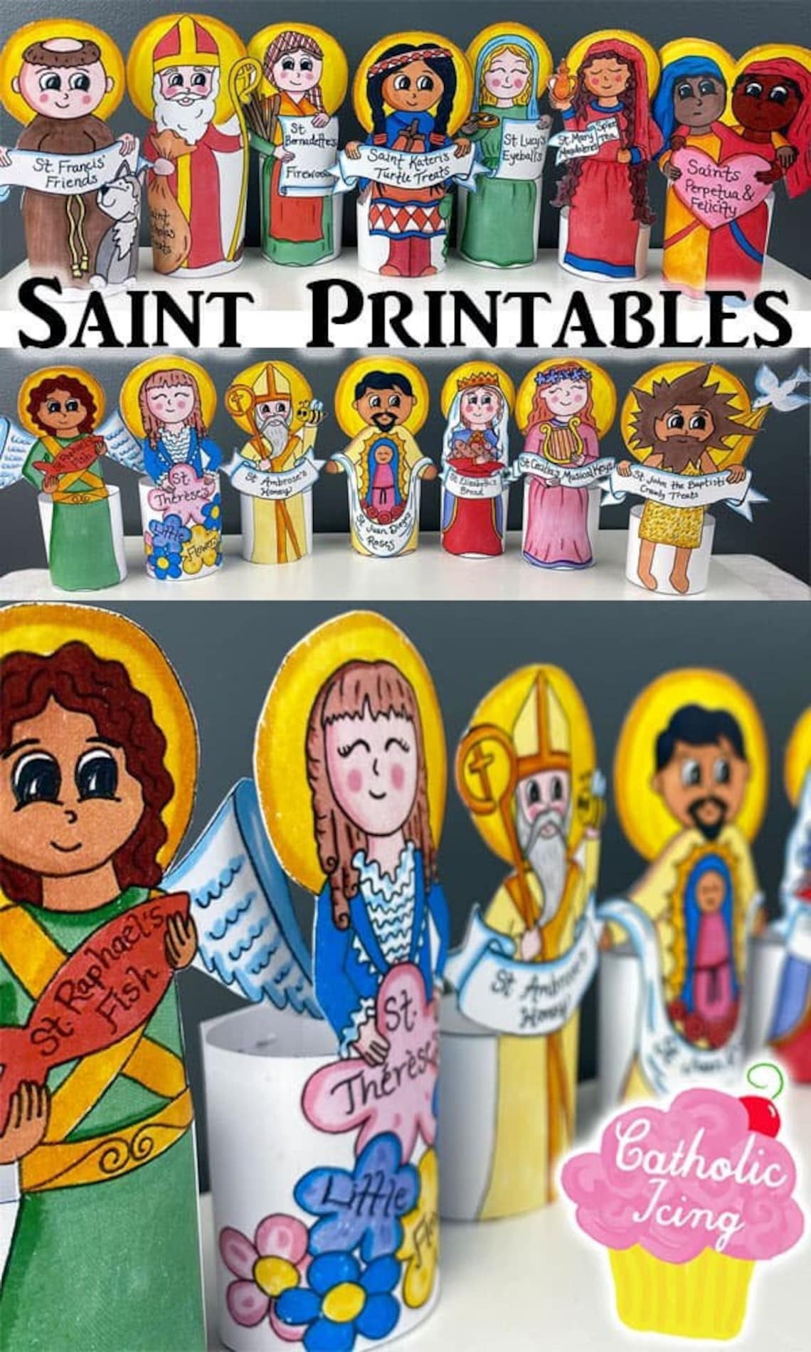 Printable Saint Food Labels for Kids: Catholic Feast Days (instant ...