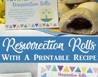 Afdrukbare receptenset Resurrection Rolls: paasverhaal (direct downloaden)