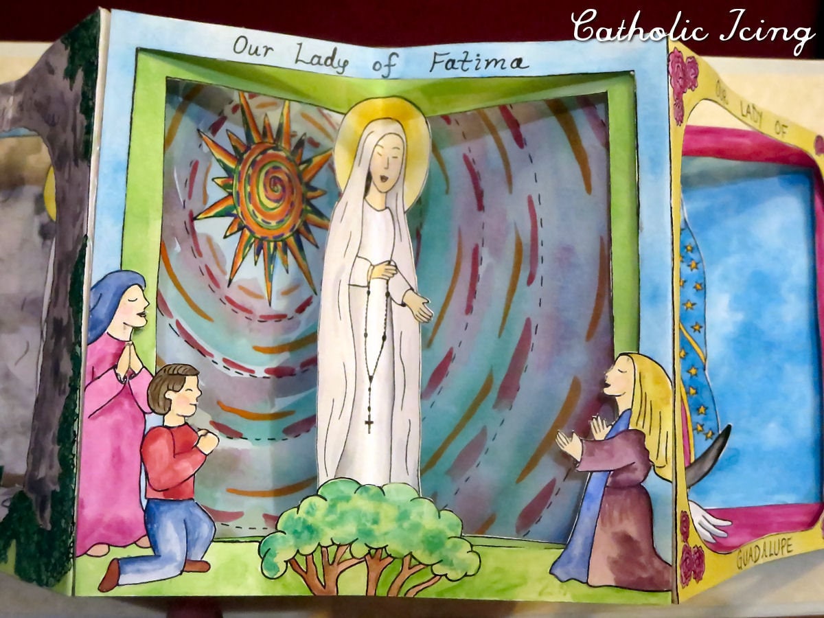 Our Lady of Fatima Printable Diorama Craft - Etsy