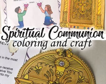 Printable Spiritual Communion Craft Pack For Kids