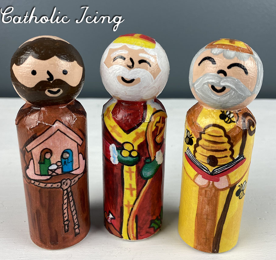 Catholic icing peg dolls sale
