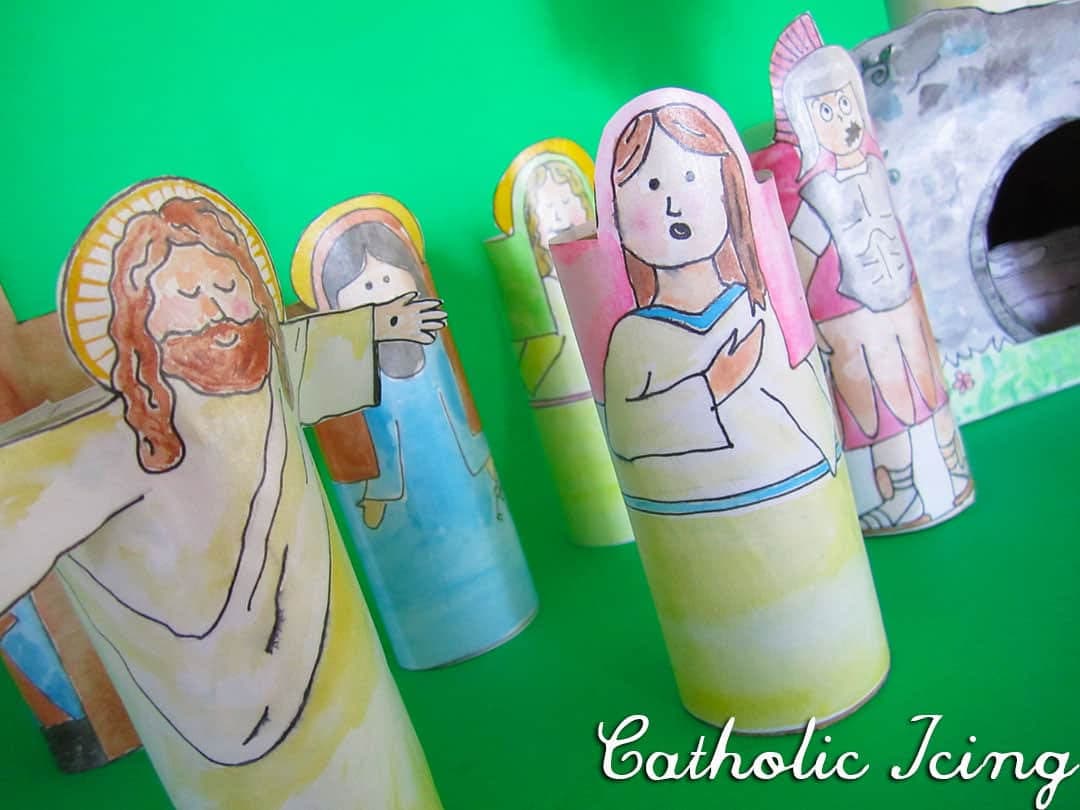 Resurrection Craft Printable in Black and White and Color - Etsy