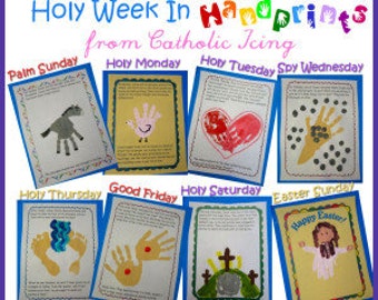 Holy Week Handprint Activity Book for Kids (Instant Download)