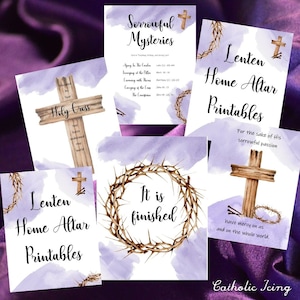 Lenten Home Altar Quotes For Home Altar (catholic quotes, sorrorful mysteries of the rosary, cross, crown of thorns, etc)