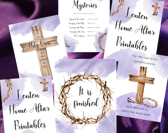 Imprimibles para el altar de Cuaresma en casa: Citas católicas, Misterios Dolorosos (Descarga PDF)