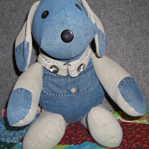 Memory Dog 16&quot;Keepsake: Made From Loved One&#39;s Clothing, Memorial Gift