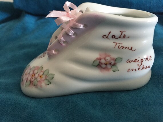 personalized ceramic baby shoes