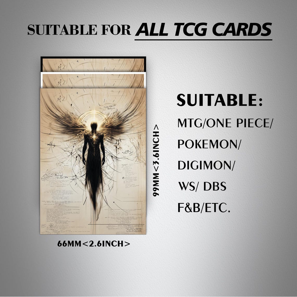 Faceless Angel MTG Card Sleeve,tcg Card Sleeve Protector,top Quality ...