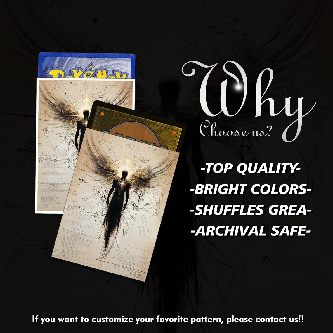 Faceless Angel MTG Card Sleeve,tcg Card Sleeve Protector,top Quality ...