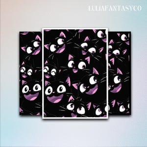 Cute Black Cats MTG Card Sleeve Matte,TCG Card Sleeve Protector,Top Quality Enchanted Trading Card Sleeve,Art Game Card Sleeves