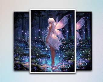 Mtg Card Sleeves,Forest Elve Card Sleeves,Top Quality and Detailed Magic Sleeves,Detailed Magic: The Gathering Accessories