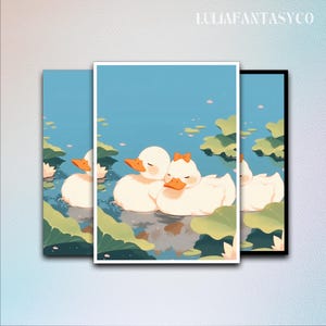 Fundas para cartas MTG con adorables patos, protector de fundas para cartas TCG, fundas para cartas coleccionables encantadas de alta calidad, regalos acogedores para gamers, fundas para juegos de cartas