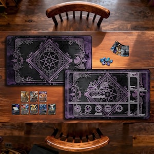 Gothic Dark Occult Art Tcg Playmat, Trading Card Game Accessories, Deskmat and Mousepad,Stitched Edges,mtg Playmat,Magic Card Games Playmat