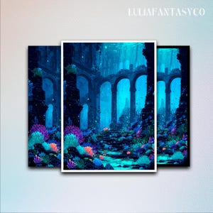 Undersea City MTG Kartenhülle, TKG Kartenhüllenschutz, hochwertige verzauberte Sammelkartenhülle, Kunstspielkartenhüllen, Mtg Zubehör