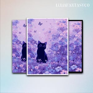 Mtg Card Sleeves,Black Cat&#39;s Garden Card Sleeves,Top Quality and Detailed Magic Sleeves,Detailed Magic: The Gathering Accessories