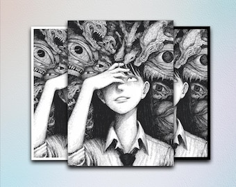 Junji Ito - Style Surreal Horror Gir MTG Card Sleeve Matte,TCG Card  Sleeve,Top Quality Trading Card Sleeve,Art Game Card Sleeves,Foil Sleeve
