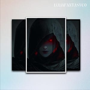 Mtg Card Sleeves,Red - Eyed Enchantress Card Sleeves,Top Quality and Detailed Magic Sleeves,Detailed Magic: The Gathering Accessories
