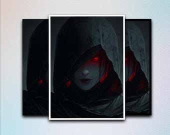 Mtg Card Sleeves,Red - Eyed Enchantress Card Sleeves,Top Quality and Detailed Magic Sleeves,Detailed Magic: The Gathering Accessories