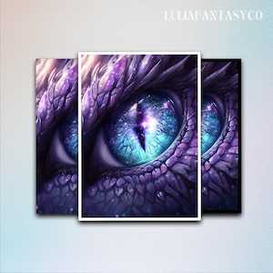 Dragon&#39;s Starry Eye MTG Card Sleeve,TCG Card Sleeve Protector,Top Quality Enchanted Trading Card Sleeve,Cozy Gamer Gift,Card Game Sleeve