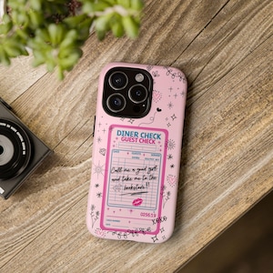Bookish Smut Lover Phone Case Tough Case for iPhone Samsung Pixel Pink Diner Check Aesthetic Cute Gift for Romance Readers Girls