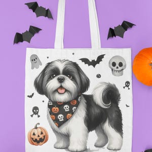 Halloween Shih Tzu PNG Digital Download Cute Dog Clipart With Pumpkins ...