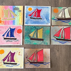 Cartes de bateau voilier « Galway Hooker »