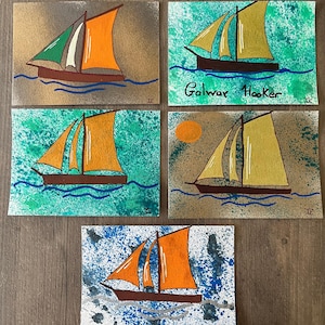 Carte postale de bateau « Galway Hooker »