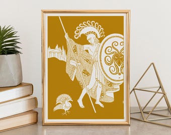 Stampa artistica di Perseo, poster della Kabbalah mistica, arredamento per la casa da strega